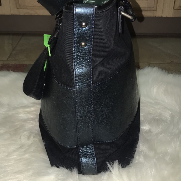 CHLOE AUTHENTIC METALLIC & CANVAS TOTE BAG - Picture 4 of 12